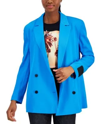 Lauren Ralph Lauren Women's Two-Tone Georgette Blazer - Macy's