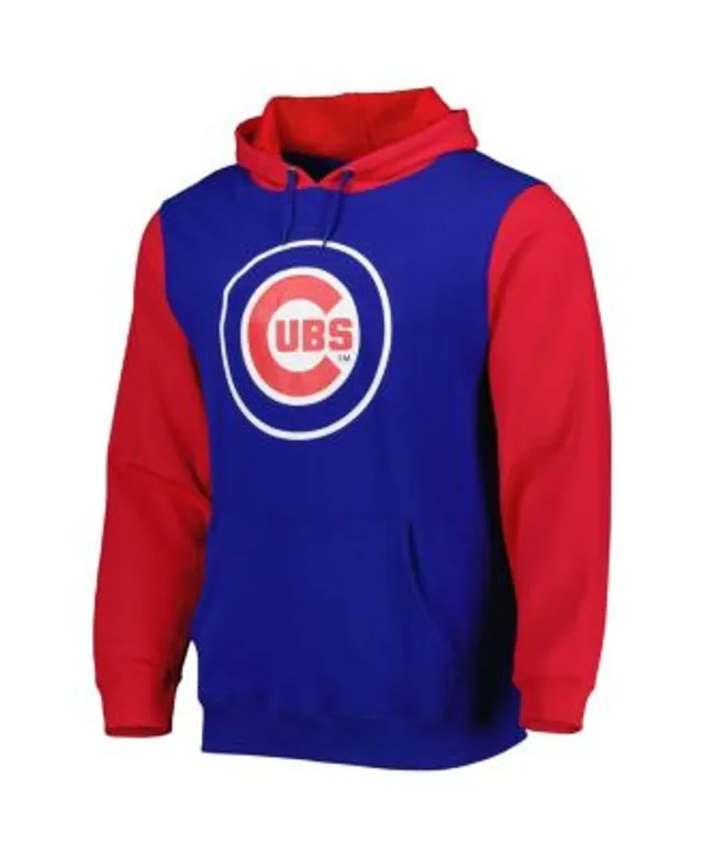 Men's Stitches Royal Chicago Cubs Sleeveless Pullover Hoodie 