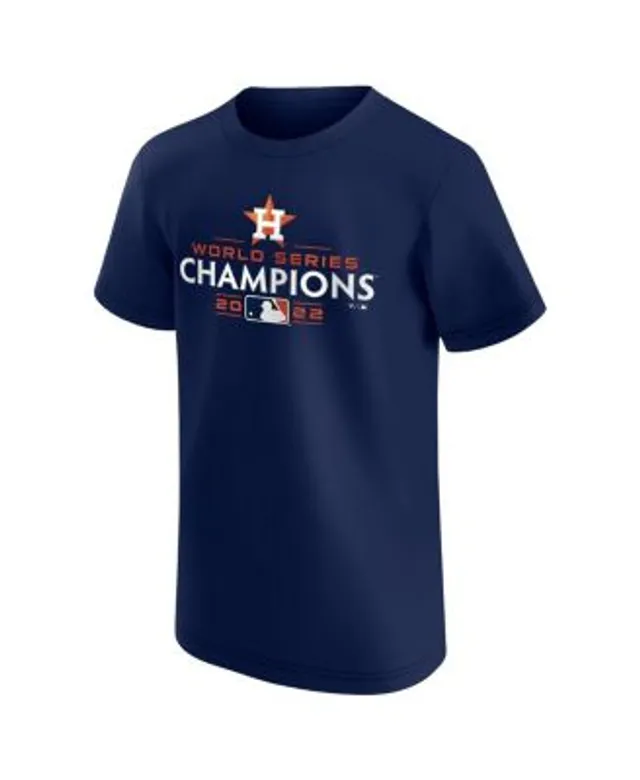 Youth Fanatics Branded Black Houston Astros 2022 World Series Champions  Jersey Roster T-Shirt