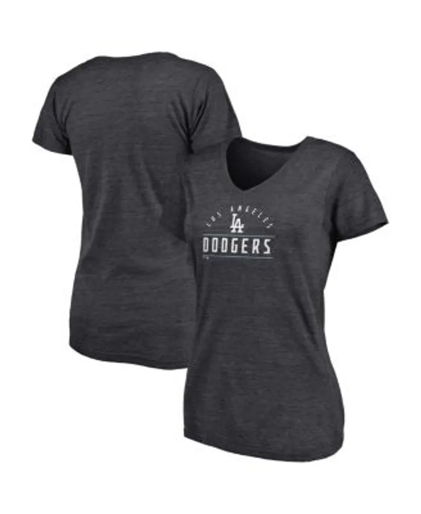 Women's Fanatics Branded Royal Los Angeles Dodgers Bunt Raglan V-Neck  T-Shirt