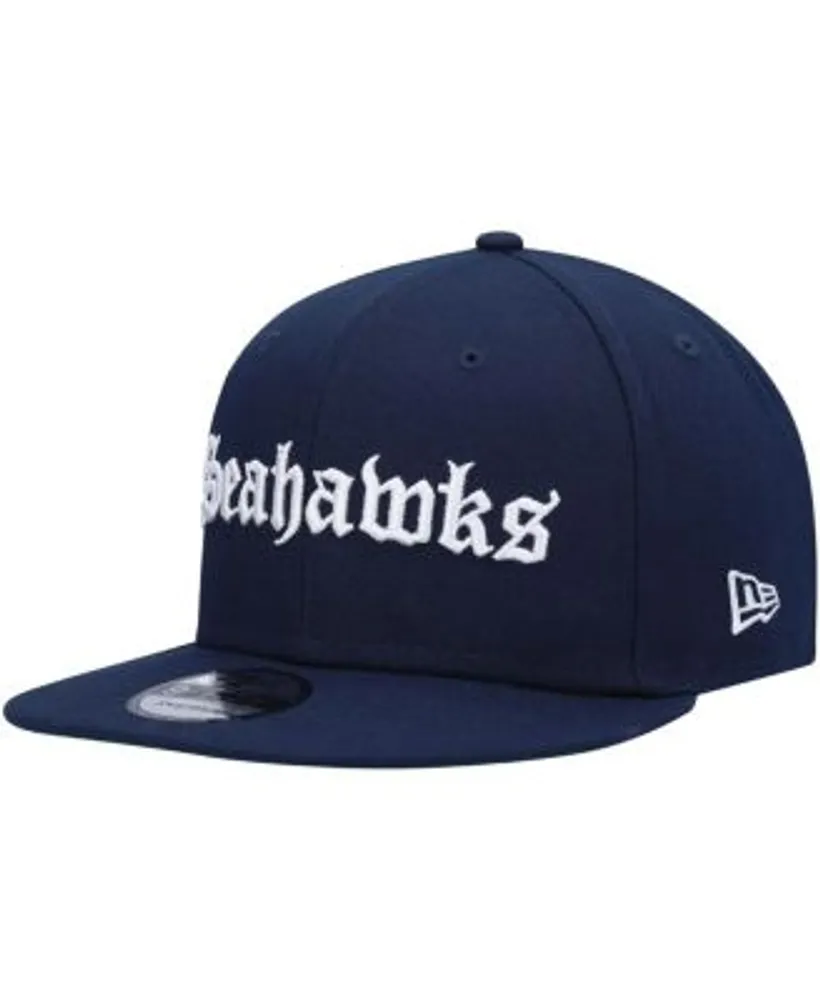 New Era Men's College Navy, Neon Green Seattle Seahawks Team Script 9FIFTY  Snapback Hat