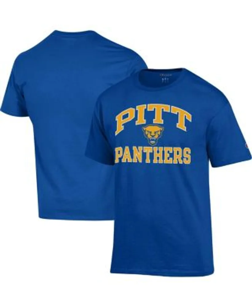 Men's Champion Royal Pitt Panthers Wordmark Slash T-Shirt