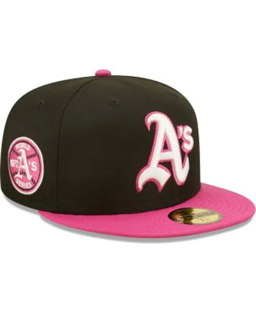 Atlanta Braves New Era 59Fifty Fitted Hat (Team Color Pink Under Brim)