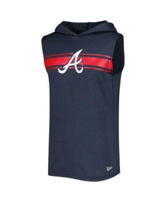 Atlanta Braves Jersey Muscle Sleeveless Pullover Hoodie - Navy