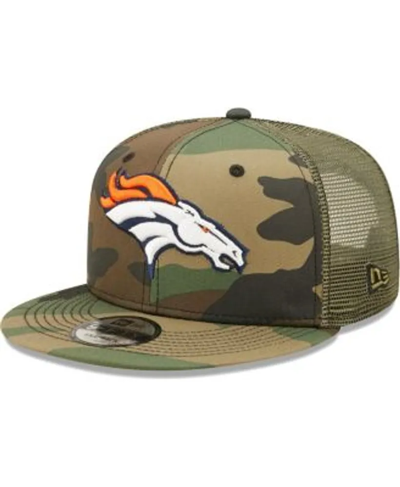 New Era Men's Camo, Olive Denver Broncos Trucker 9FIFTY Snapback Hat