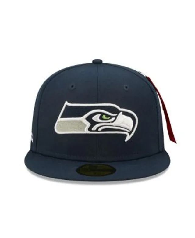 Men's New Era College Navy Seattle Seahawks Bandana 59FIFTY Fitted Hat