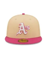 New Era Men's Orange, Pink Oakland Athletics 40th Anniversary Mango Passion  59FIFTY Fitted Hat