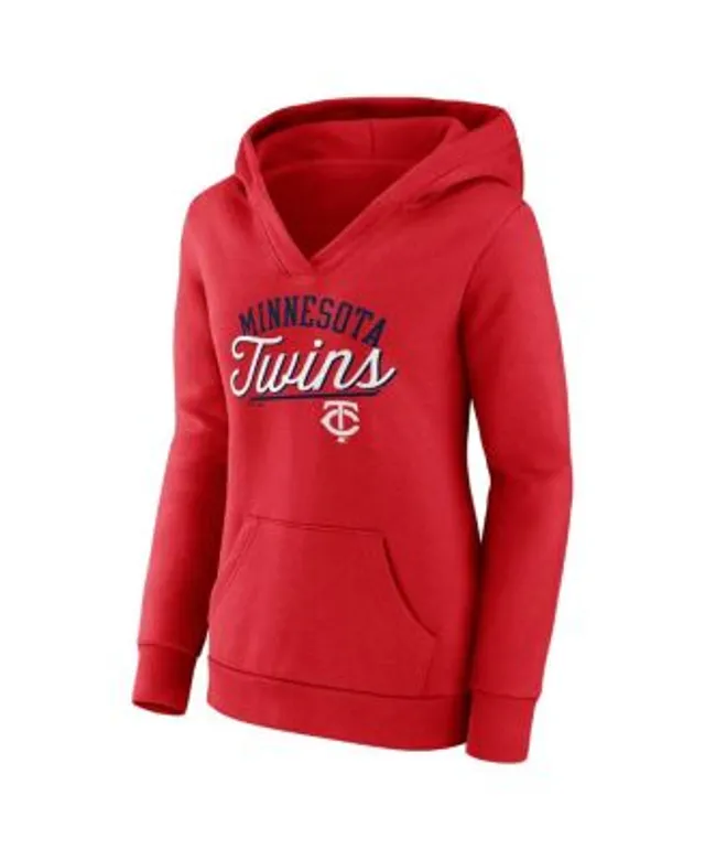 Women's Fanatics Branded Black Cincinnati Reds Logo Pullover Hoodie