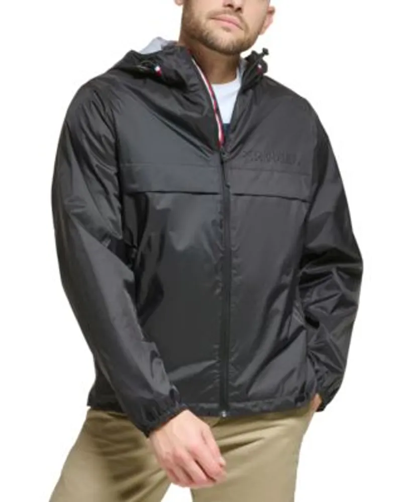 Overgang zonne levering aan huis Tommy Hilfiger Men's Stretch Hooded Zip-Front Rain Jacket | Connecticut  Post Mall