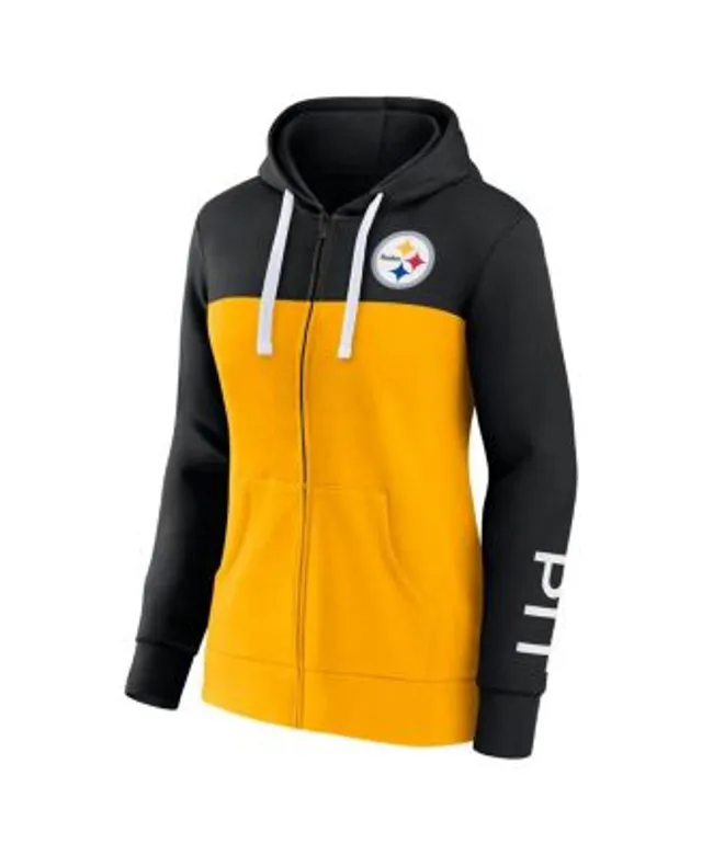 Steelers Women's Erin Andrews Lace Up Fleece Hoodie - S