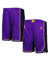 Jordan Youth Boys Brand Purple Los Angeles Lakers Statement Edition  Swingman Performance Shorts