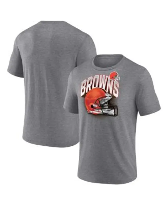 Men's Fanatics Branded White/Heathered Gray Cleveland Browns T