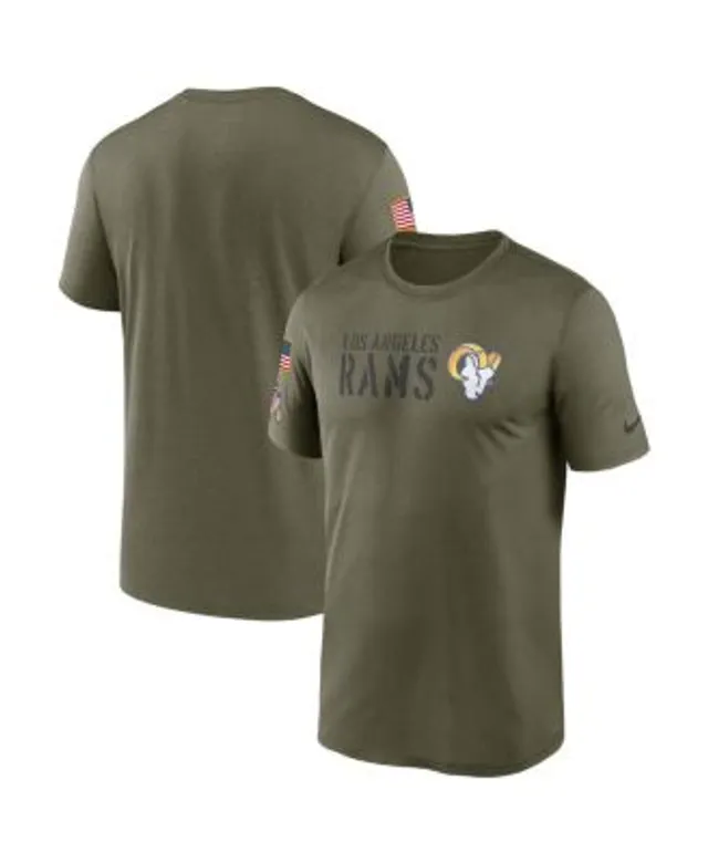 Men's Nike Matthew Stafford Olive Los Angeles Rams 2022 Salute to Service Name & Number T-Shirt