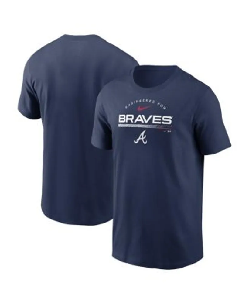 Atlanta Braves Nike New Legend Wordmark T-Shirt - Navy