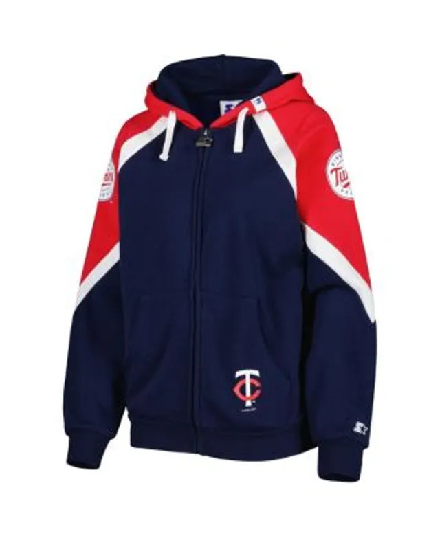 Women's Starter Royal/Red Chicago Cubs Hail Mary Full-Zip Hoodie