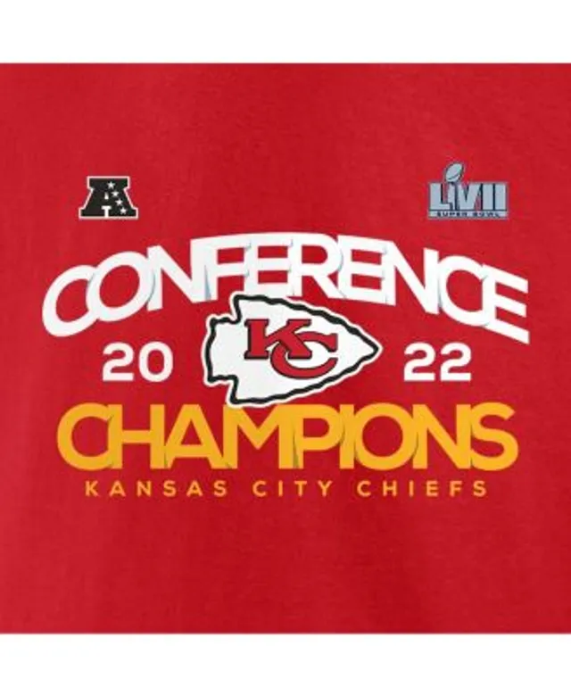 Men's Fanatics Branded Red Kansas City Chiefs 2022 AFC Champions Team Slogan Long Sleeve T-Shirt