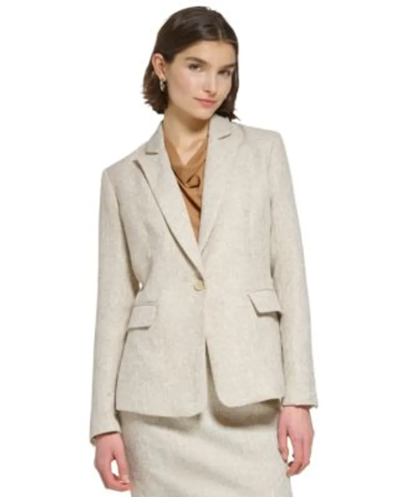 Calvin Klein Women's One-Button Patch Pocket Blazer & Pencil Skirt - Macy's