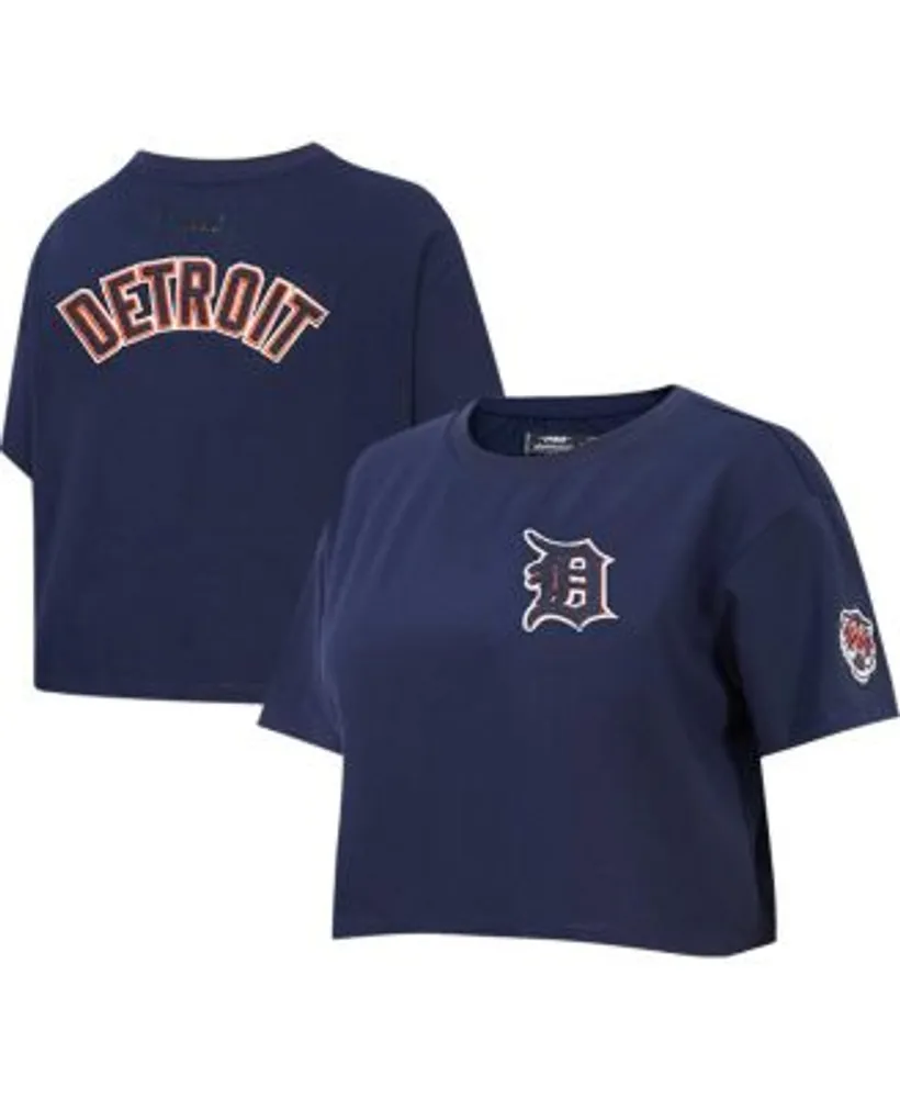 Pro Standard Women's Navy Detroit Tigers Classic Team Boxy Cropped T-shirt