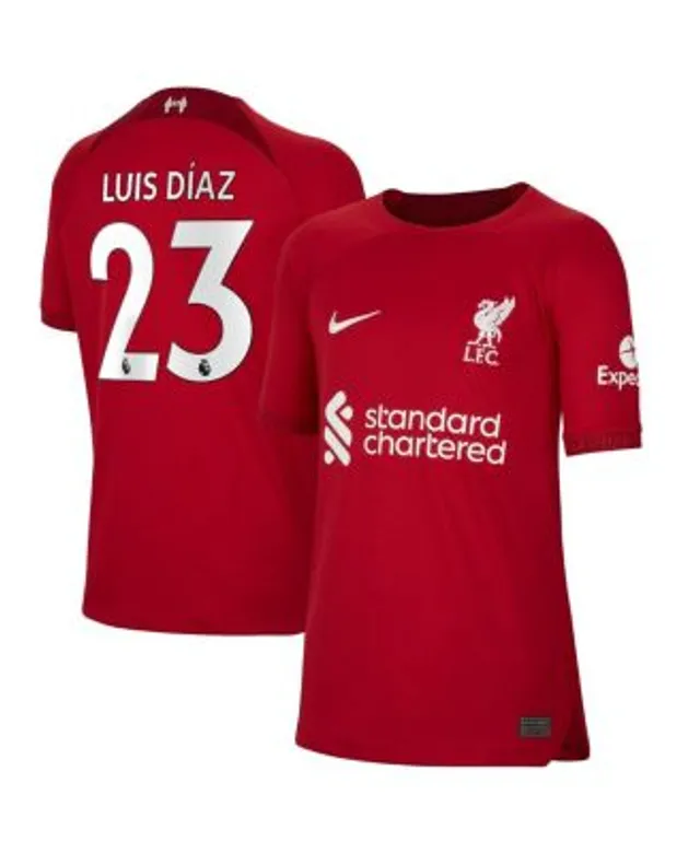 Men's Nike Luis Diaz White Liverpool 2022/23 Home Breathe Stadium Replica Player Jersey Size: Medium