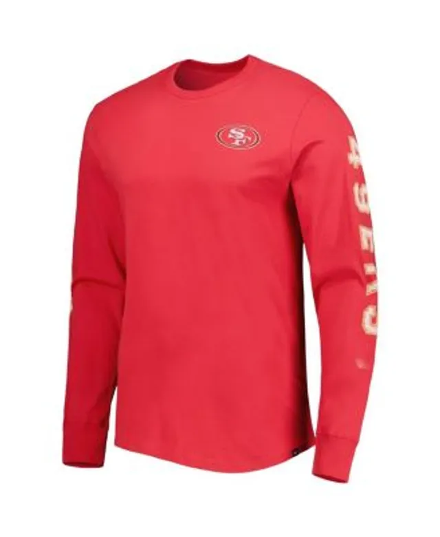 Men's '47 Heathered Gray San Francisco 49ers Dozer Franklin Long Sleeve T-Shirt