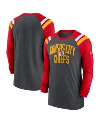 Women's Kansas City Chiefs Patrick Mahomes Majestic Threads Cream/Red Super  Bowl LVII Name & Number Raglan 3/4-Sleeve T-Shirt