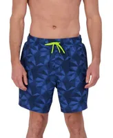 Spyder Men's 7 Standard Volley Geometric-Print Swim Trunks