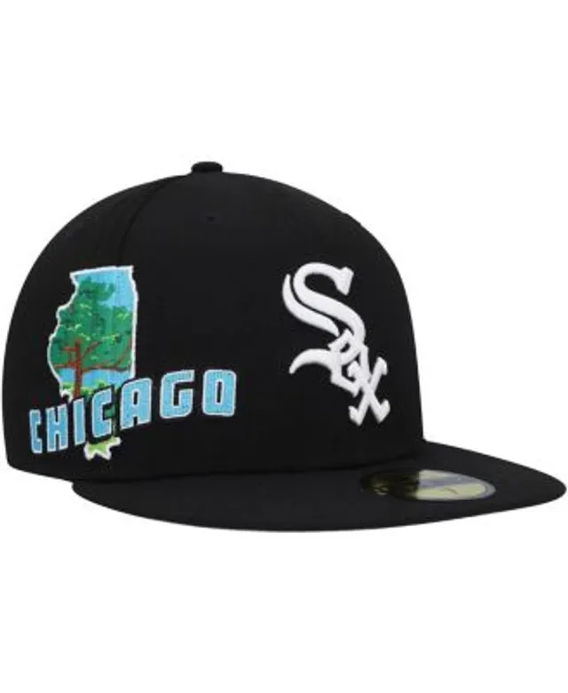 New Era Men's Black Chicago White Sox Stateview 59FIFTY Fitted Hat