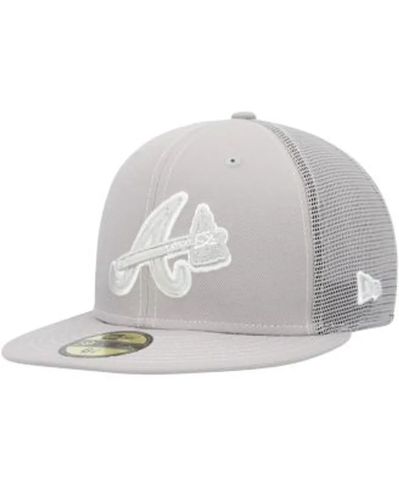 Men's Atlanta Braves New Era Gray/Black Two-Tone 59FIFTY Fitted Hat