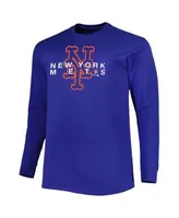 Profile Men's Royal New York Mets Big & Tall Long Sleeve T-Shirt