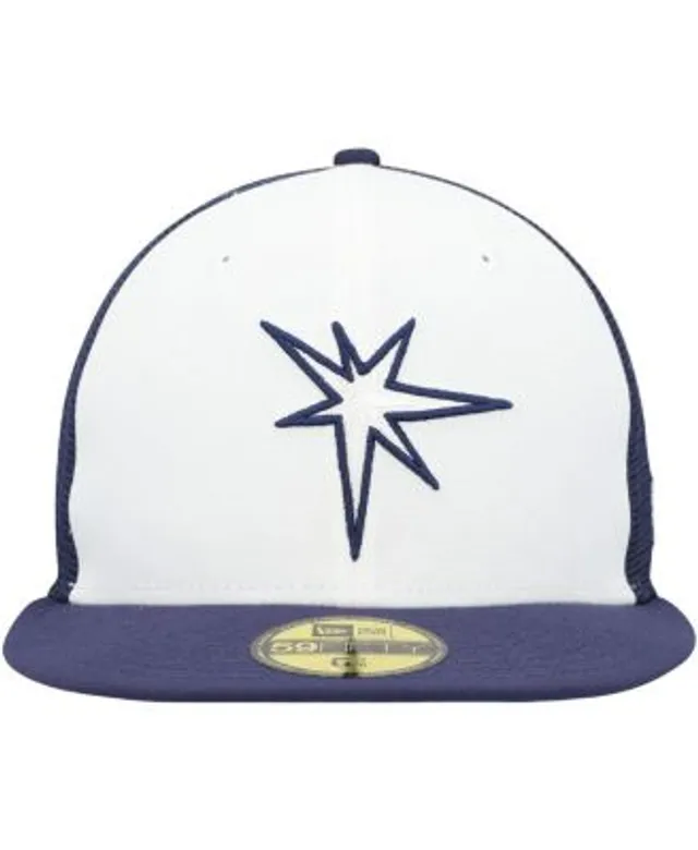 Men's New Era Stone/Navy Tampa Bay Rays Retro 59FIFTY Fitted Hat