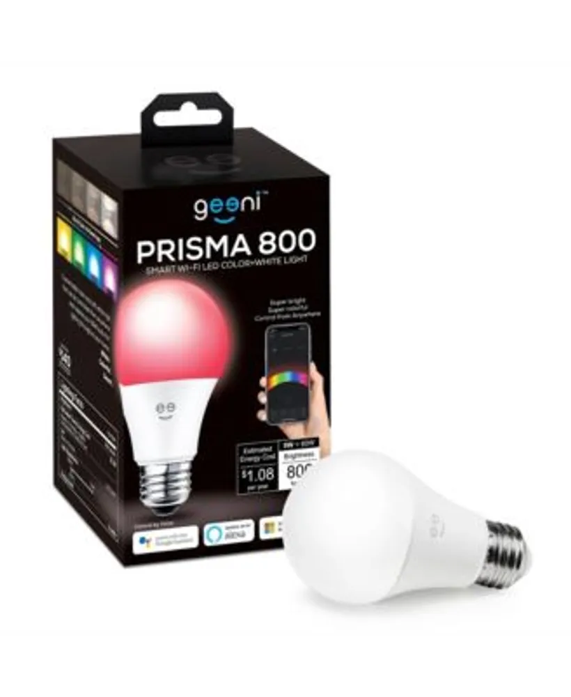 Geeni Prisma 800 2700K Dimmable A19, 60W Equivalent Color Changing RGBW LED  Smart WiFi Light Bulb, Works with Alexa and Google Home, No Hub Required,  Requires  WiFi (1 Pack) | The