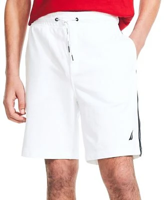 Men's  9" Cotton Terry Drawstring-Waist Side Stripe Shorts