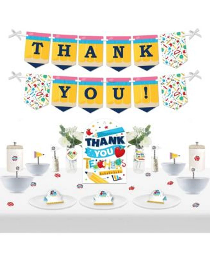 Big Dot of Happiness Thank You Teachers DIY Teacher Appreciation Snack Bar  Decorations Kit 50 Pc | MainPlace Mall