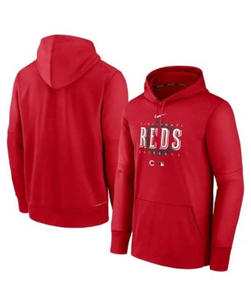 Men's Nike Black/Red Cincinnati Reds Game Authentic Collection Performance Raglan Long Sleeve T-Shirt Size: Medium