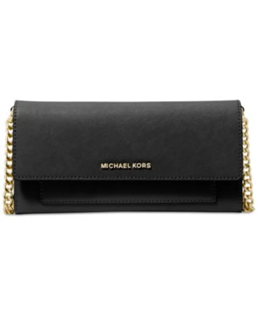 Michael Kors Jet Set Medium 2 in 1 Wallet-On-A-Chain Leather Crossbody -  Macy's