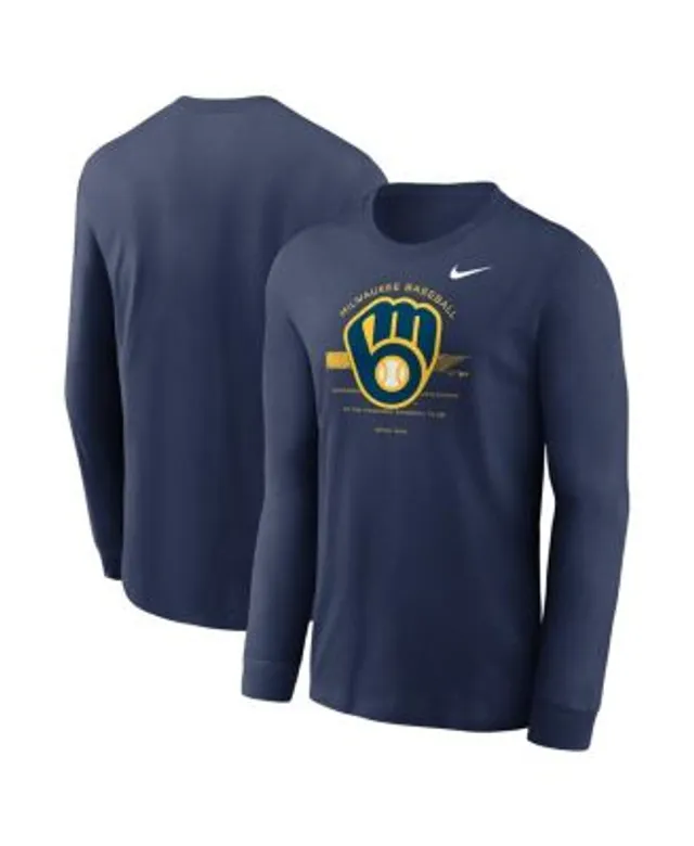 Nike Youth Nike Navy Milwaukee Brewers Authentic Collection Velocity  Practice Performance T-Shirt