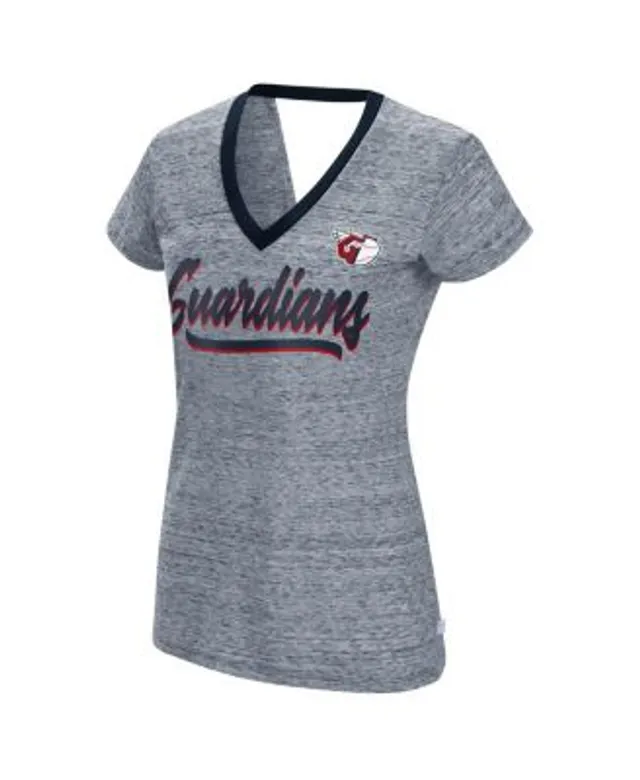 Touch Women's Navy Atlanta Braves Halftime Back Wrap Top V-Neck T