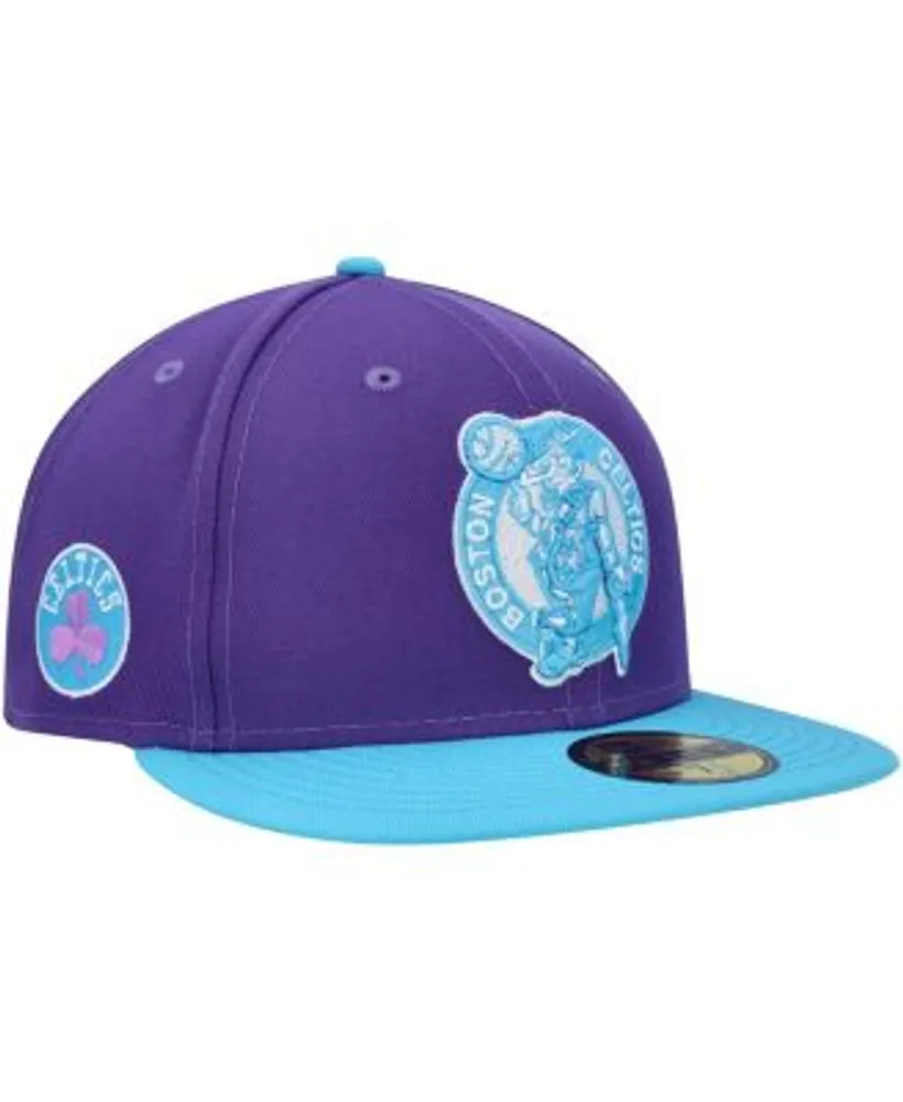 New Era White Milwaukee Bucks Vice Blue Side Patch 59FIFTY Fitted Hat