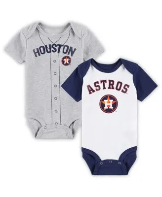 Outerstuff Newborn and Infant Boys Girls White, Heather Gray Seattle  Mariners Little Slugger Two-Pack Bodysuit Set