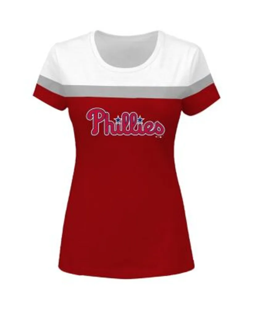 Profile Women's White, Red Philadelphia Phillies Plus Colorblock T-shirt
