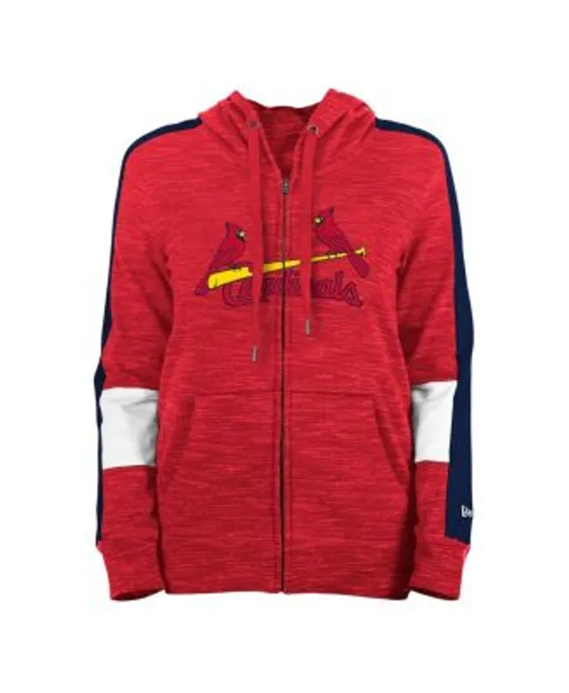 St. Louis Cardinals New Era Women's Colorblock Full-Zip Hoodie - Red