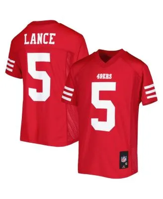 Outerstuff Youth Boys and Girls Trey Lance White San Francisco 49ers Team  Replica Player Jersey