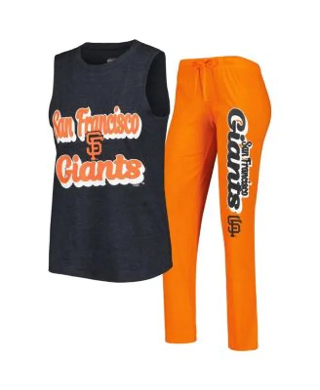 Men's Concepts Sport Black/Orange San Francisco Giants Badge T-Shirt & Pants Sleep Set Size: Medium