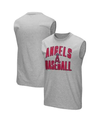 Men's Fanatics Branded Heathered Gray Los Angeles Angels Iconic Go for Two T-Shirt