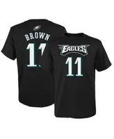 Men's Philadelphia Eagles A.J. Brown Nike Black Player Name & Number T-Shirt