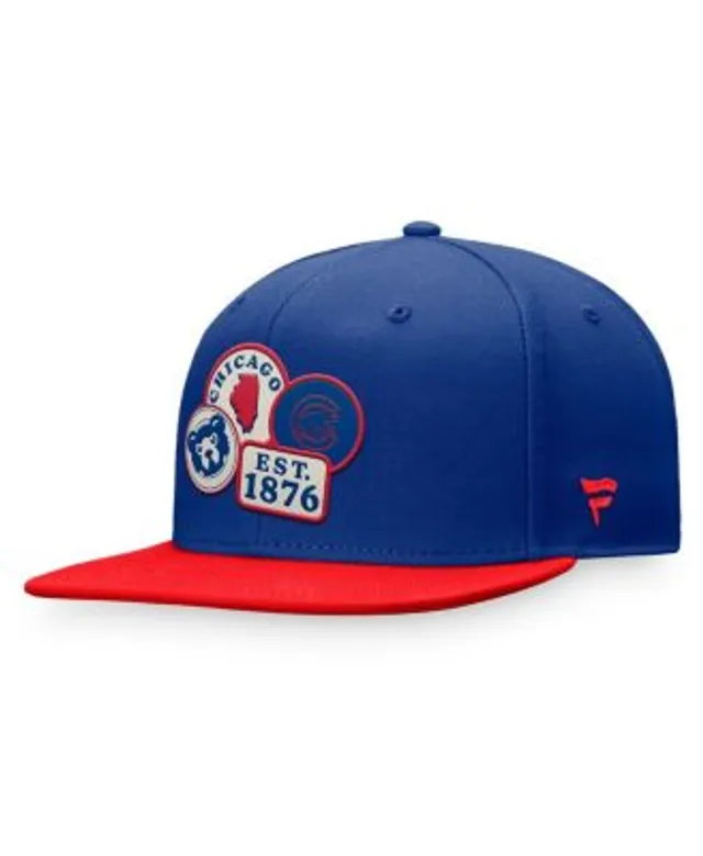 Lids Atlanta Braves Fanatics Branded Heritage Patch Fitted Hat - Royal/Red