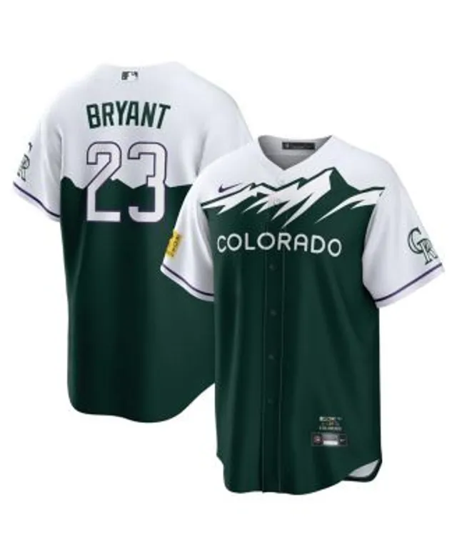 Men's Colorado Rockies Kris Bryant Nike White/Purple Replica Player Jersey