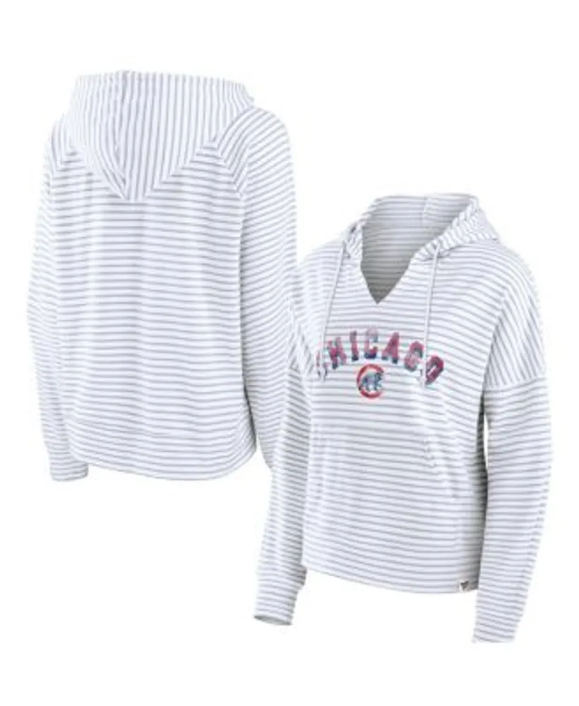 Chicago Cubs Pinstripe Crew Neck Pullover - Royal