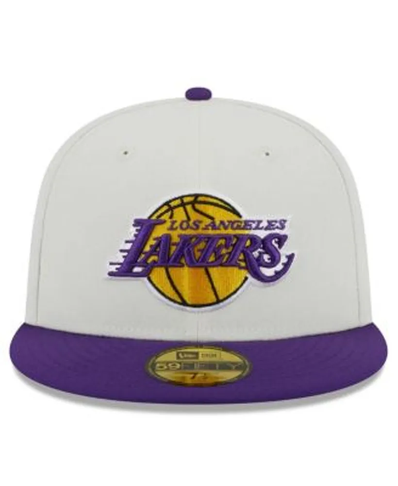 Los Angeles Lakers Mitchell & Ness Hardwood Classics Snapback Adjustable  Hat - Cream