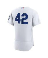 Nike Los Angeles Dodgers White Blue Blank Authentic Baseball Jersey Mens Sz  XL